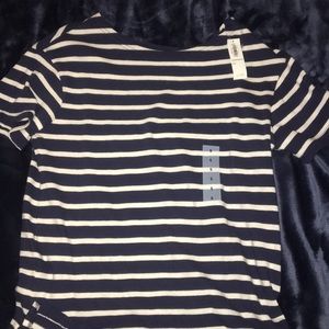 old navy / navy&white striped short sleeve